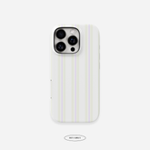 Cream & Lilac Striped iPhone Case